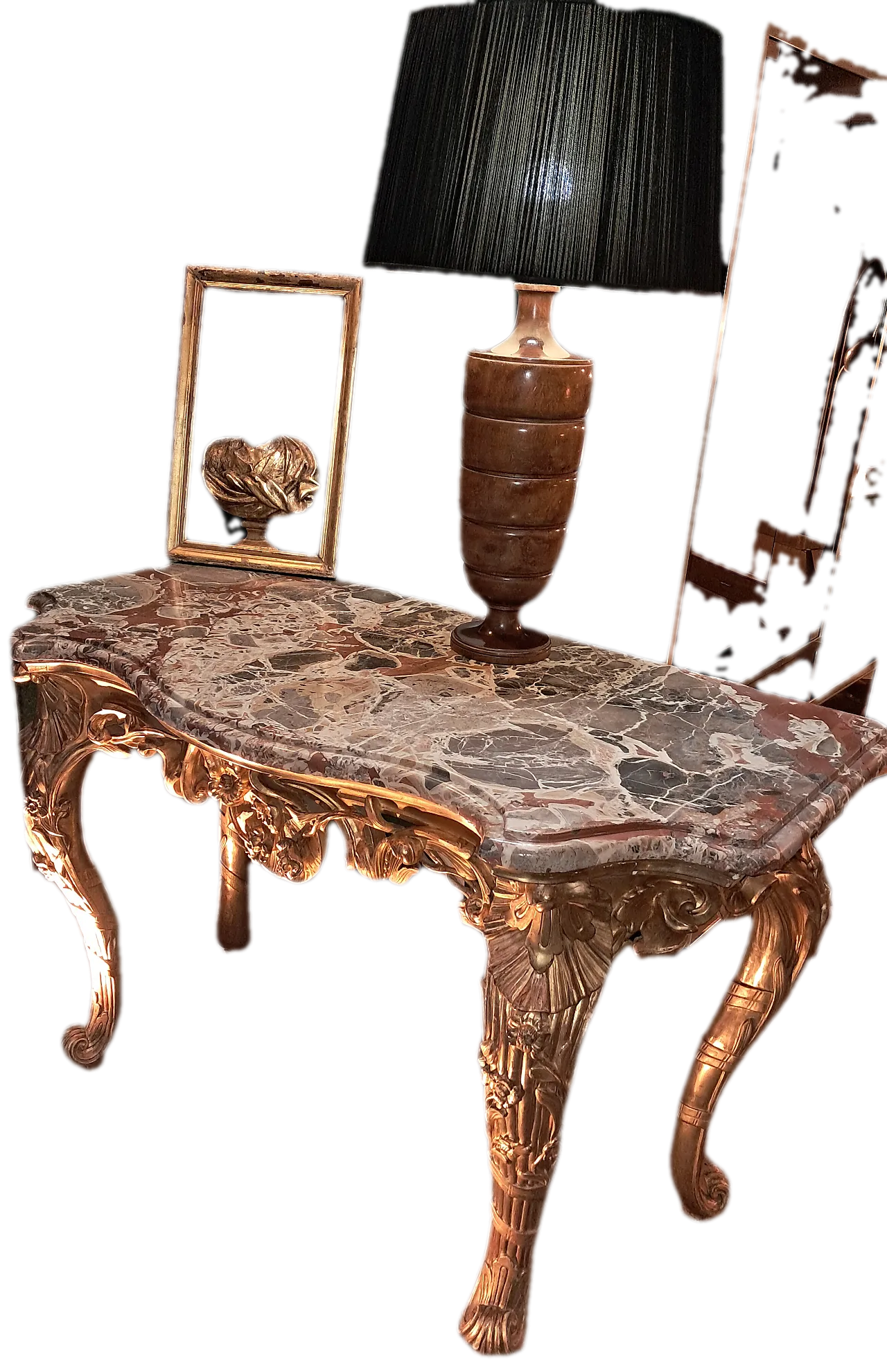 Louis XV gilded console, Marche, 18th century 11