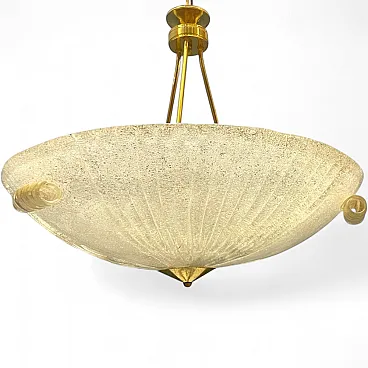 Large Murano glass pendant lamp, Italy, 1970s