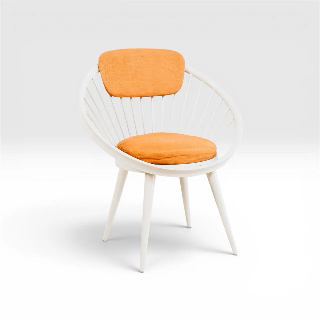 Pair of Mod.Circle armchairs by Yngve Ekströmm, 1960s 3