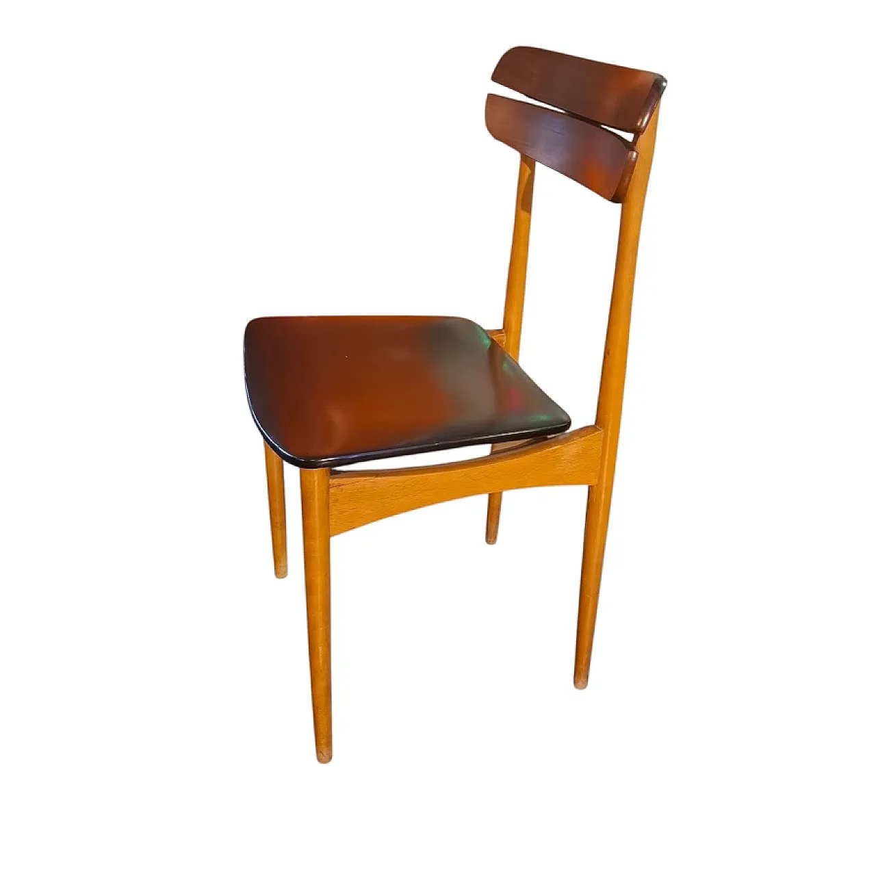 4 Mid Century teak chairs, 1960s 2