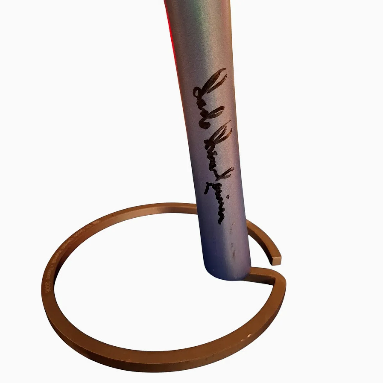 Turin Olympics flame signed by Paolo Pininfarina, 2006 2
