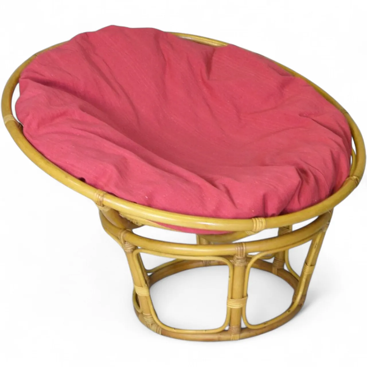 Poltrona Papasan in bambù, anni '60 9