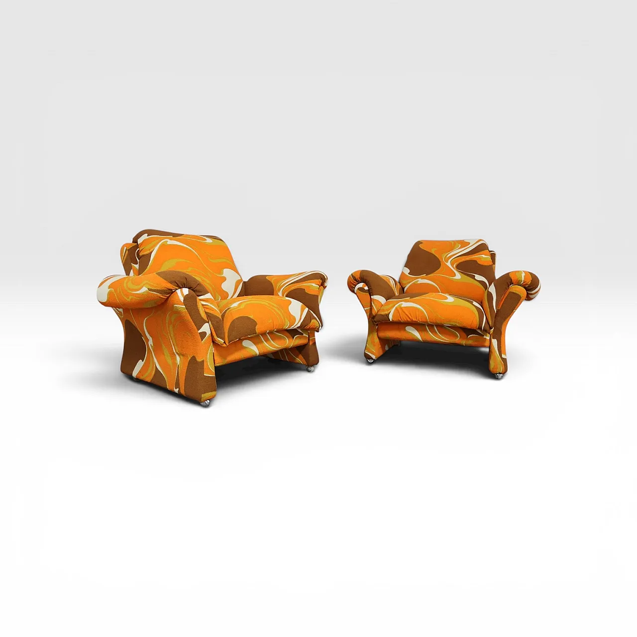 Pair of 1-Seater Ionica Armchairs by Guarnacci Padovano Vagnoni, 1970s 1
