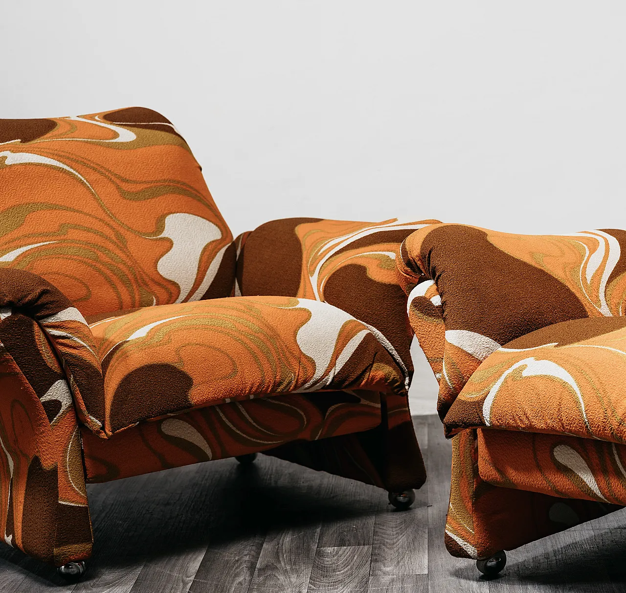 Pair of 1-Seater Ionica Armchairs by Guarnacci Padovano Vagnoni, 1970s 8
