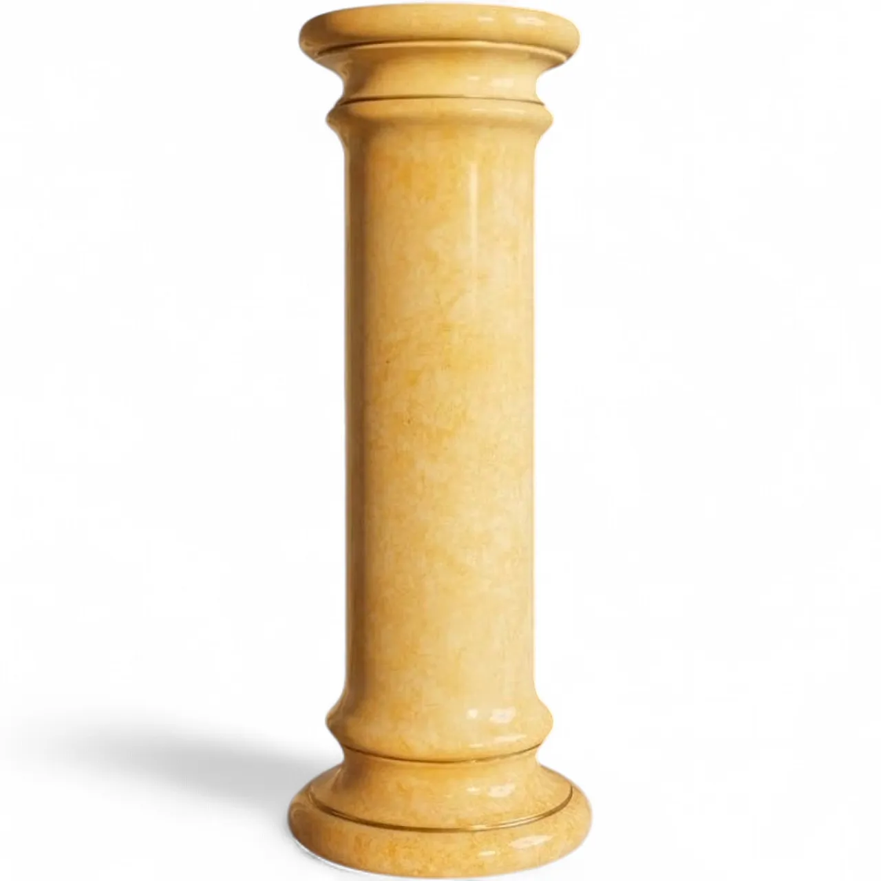 Glazed ceramic pedestal column in marbled onyx, 20th century 6