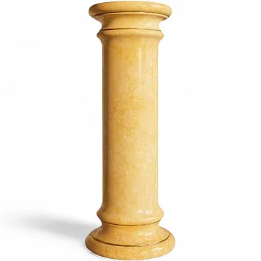 Glazed ceramic pedestal column in marbled onyx, 20th century
