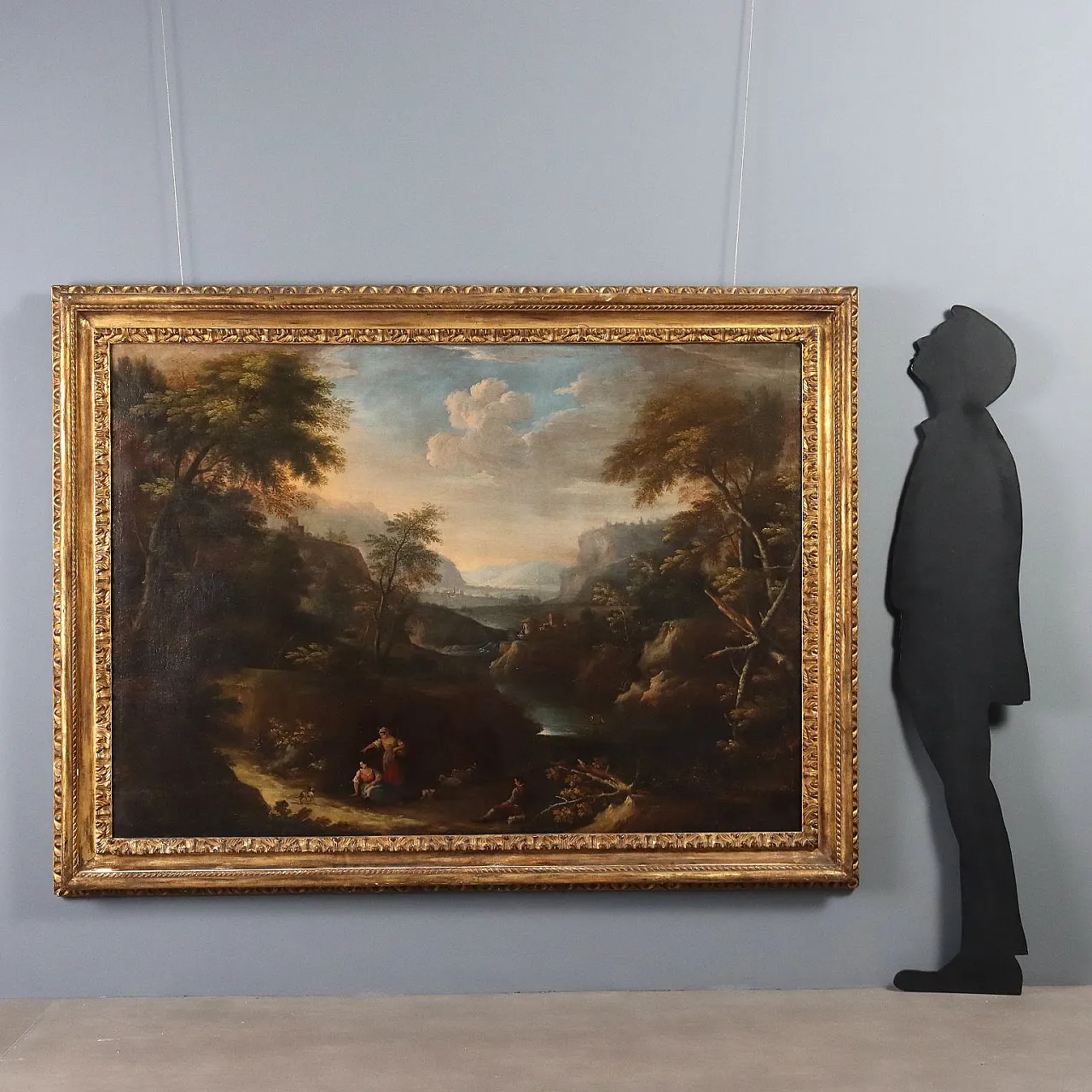 Dipinto con Paesaggio e Figure, '700 2