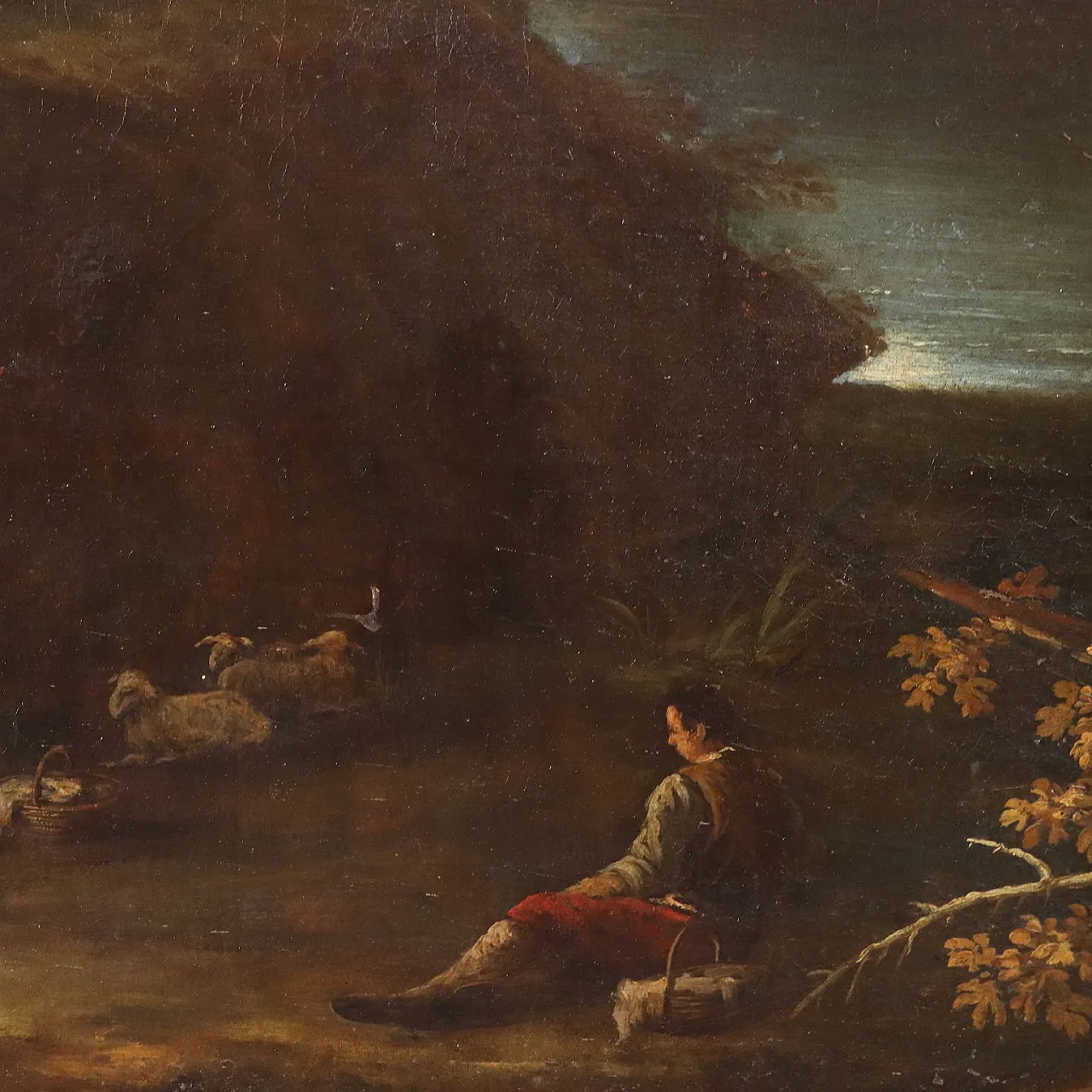 Dipinto con Paesaggio e Figure, '700 5