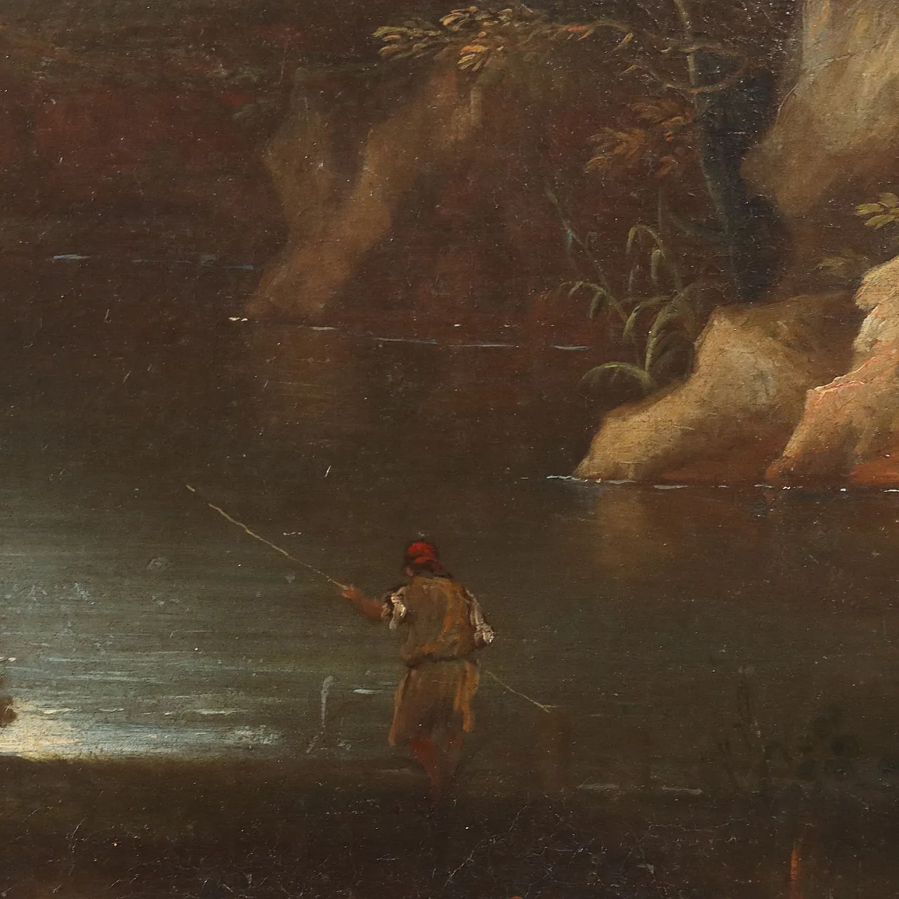 Dipinto con Paesaggio e Figure, '700 6