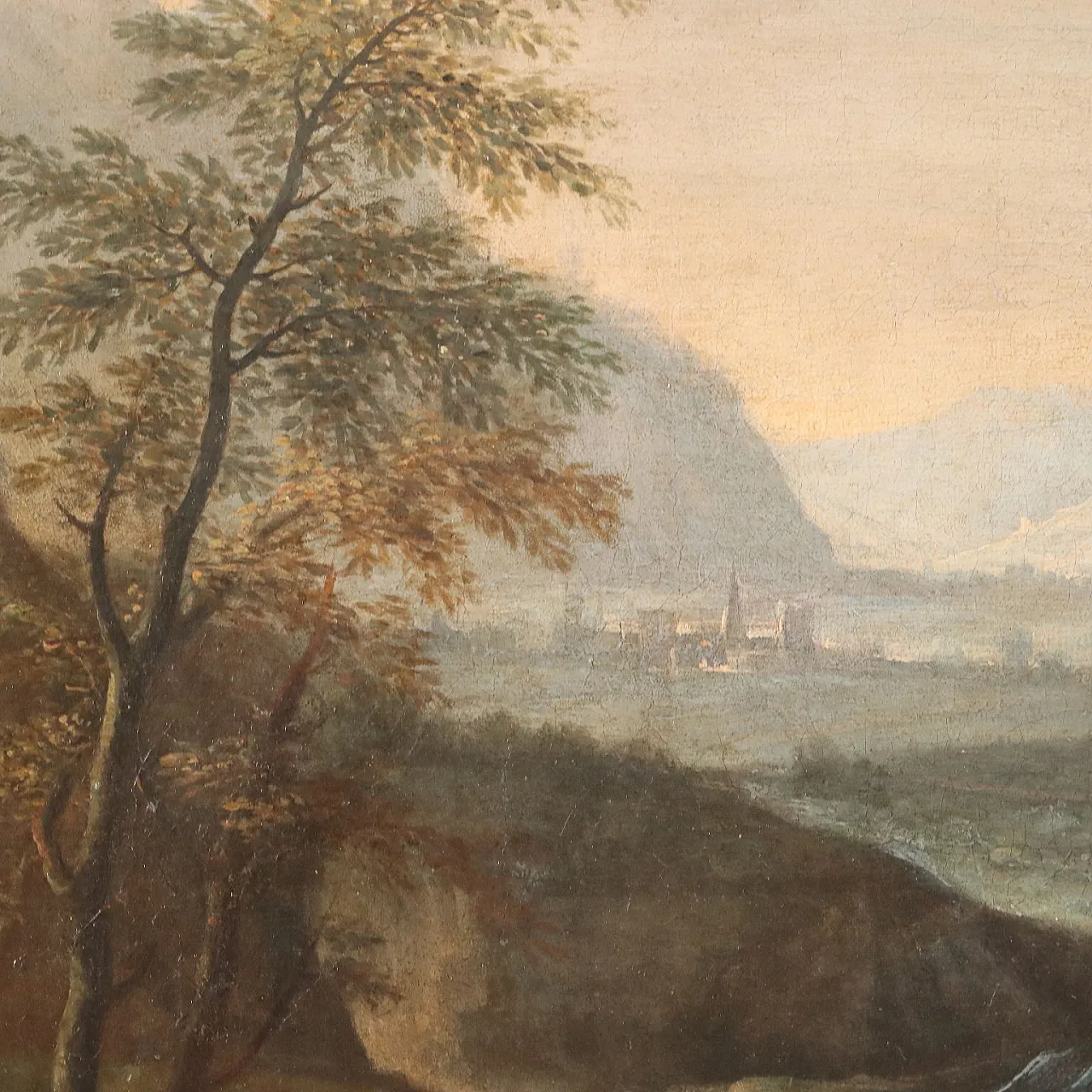 Dipinto con Paesaggio e Figure, '700 7