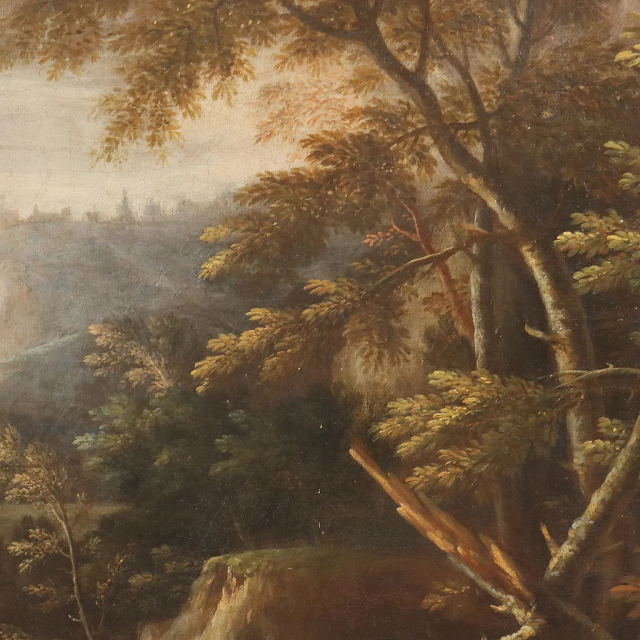 Dipinto con Paesaggio e Figure, '700 8