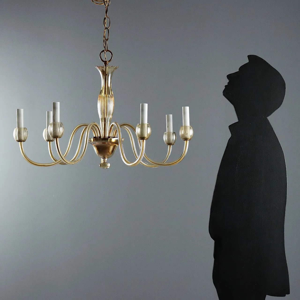 Lampadario in vetro soffiato Veneziano, '900 2