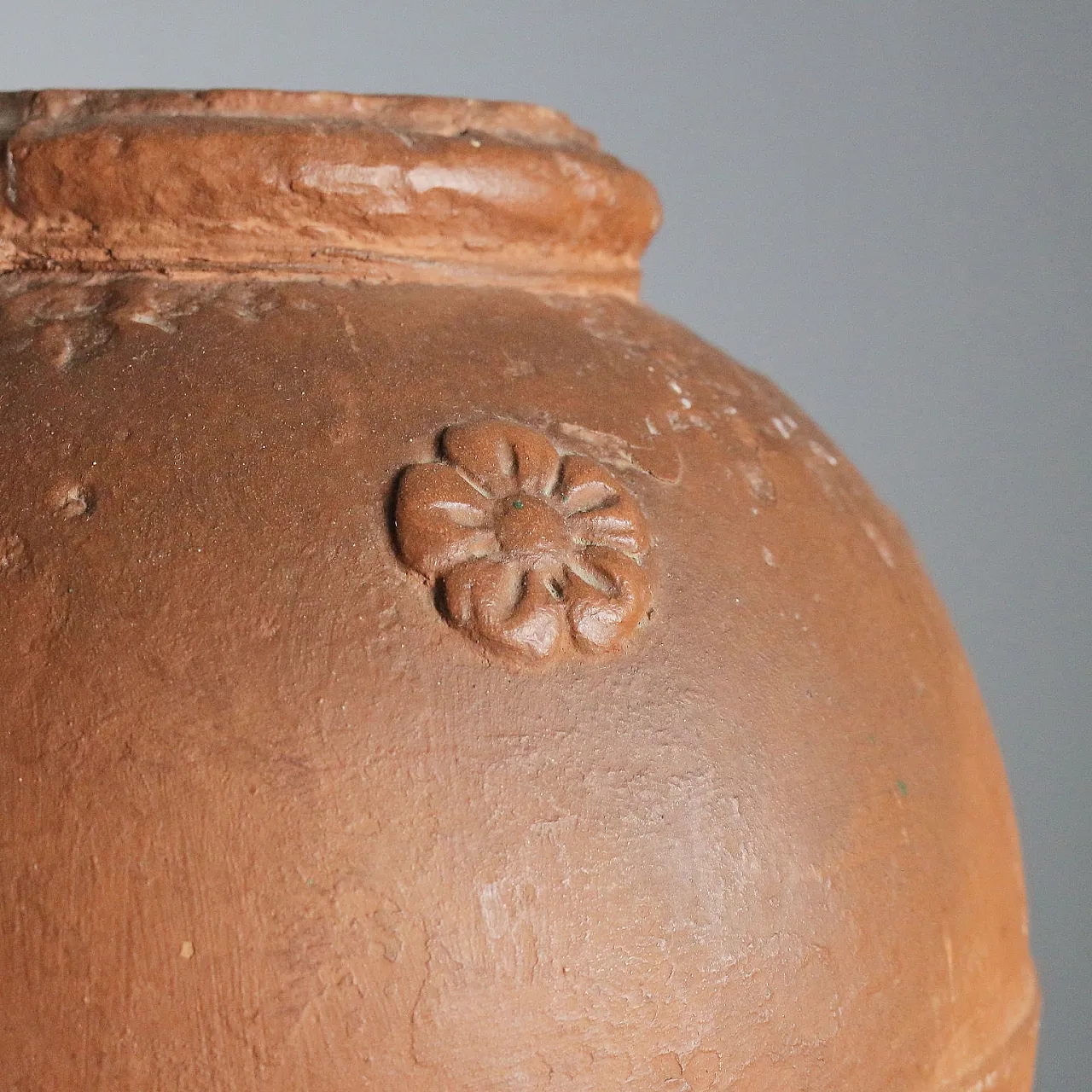 Terracotta oil jar, 20th century 4