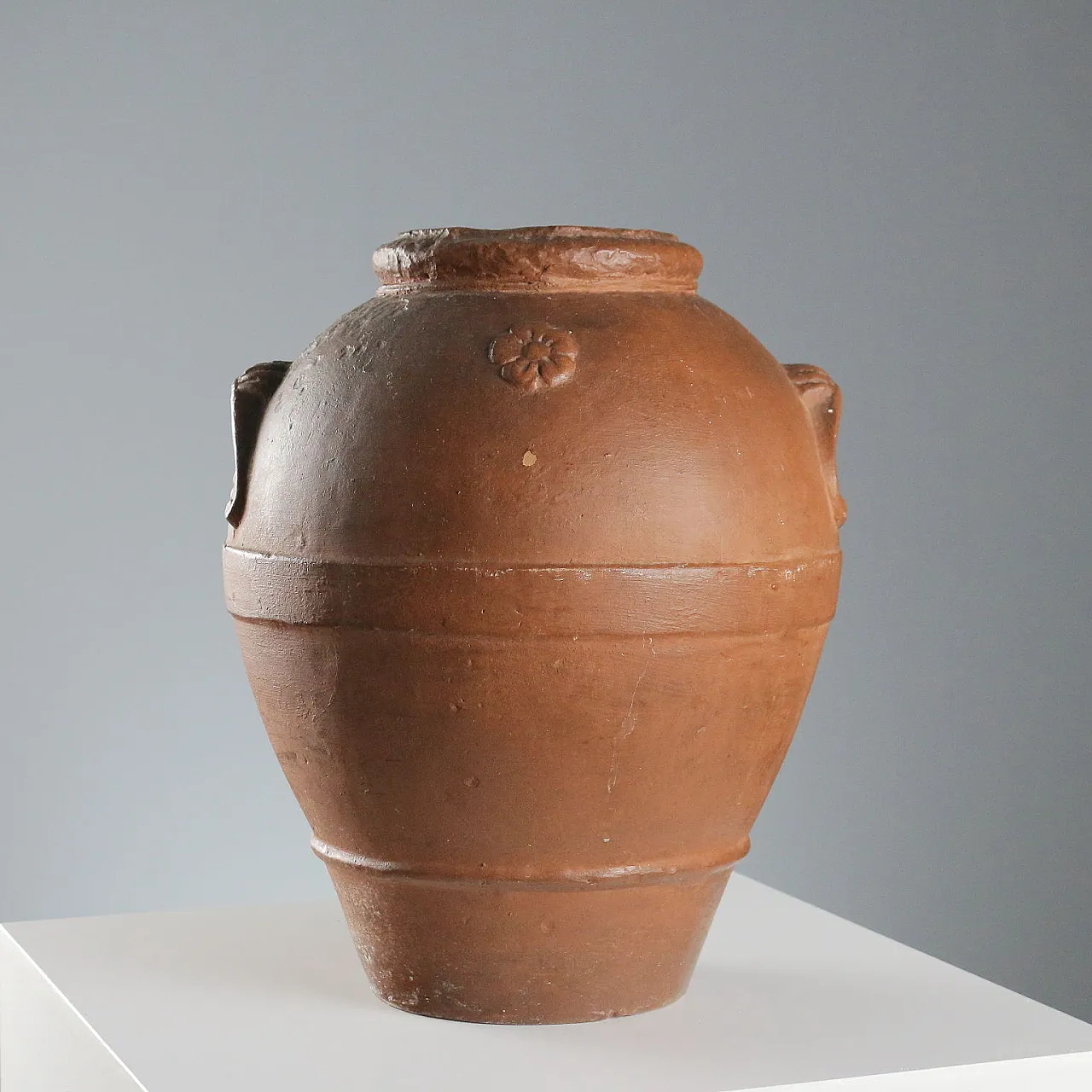Terracotta oil jar, 20th century 8