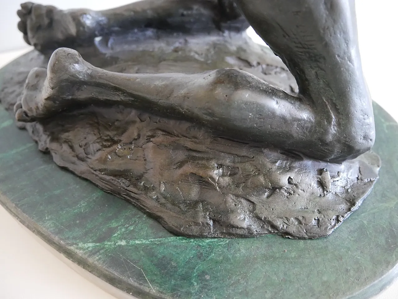 Patinated bronze sculpture signed B.C. Zheng 7