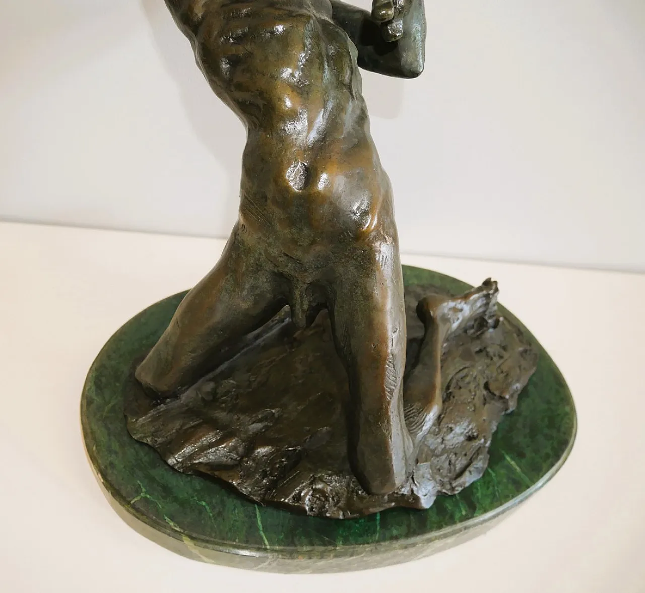 Patinated bronze sculpture signed B.C. Zheng 12