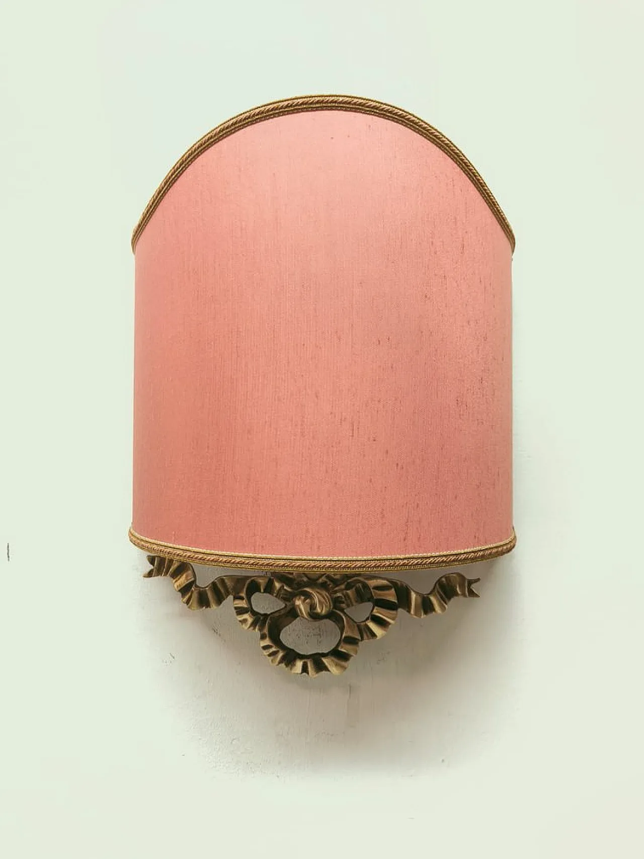 Fabric fan with cast bow decoration, 1950s 1