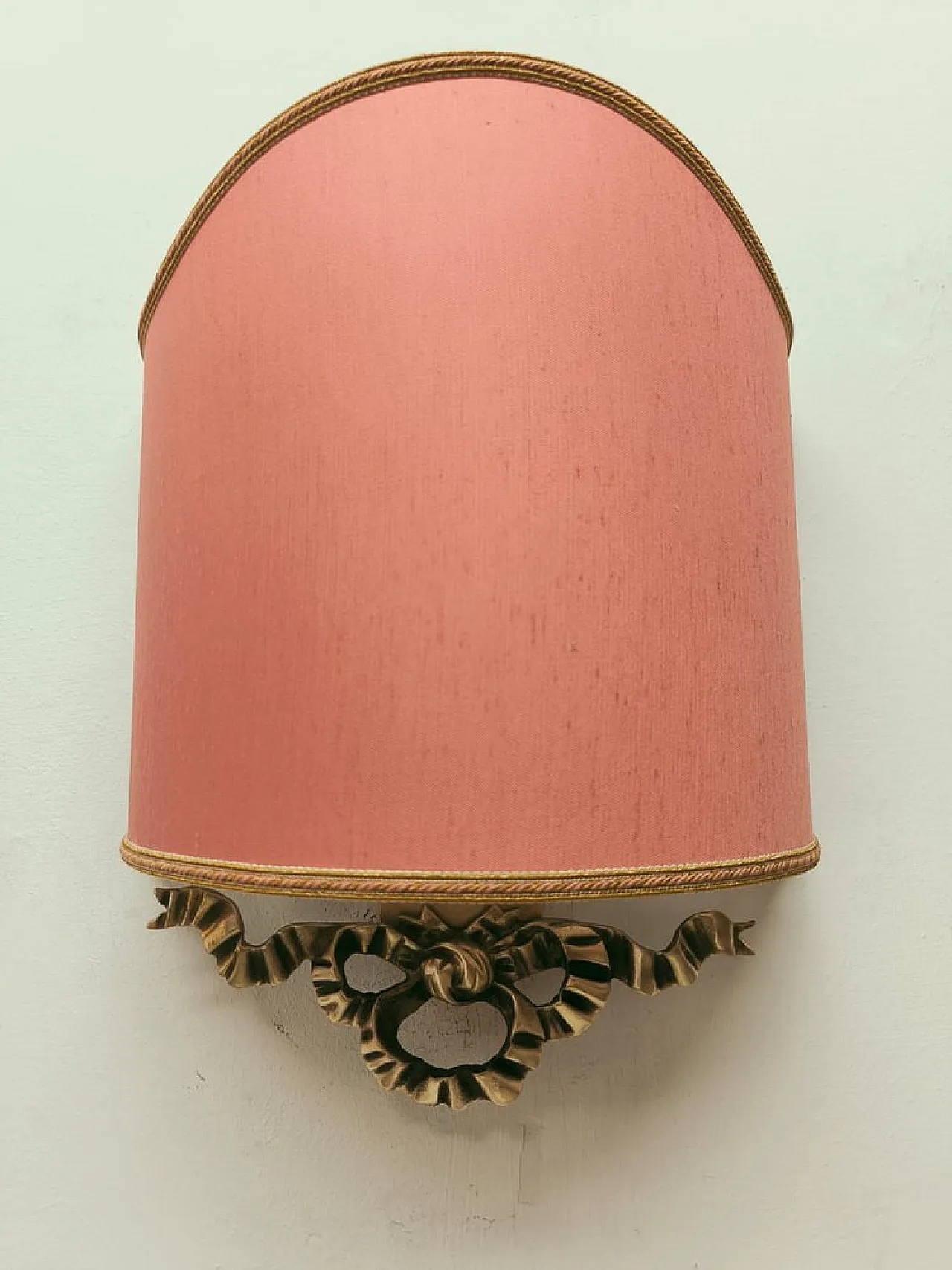 Fabric fan with cast bow decoration, 1950s 5
