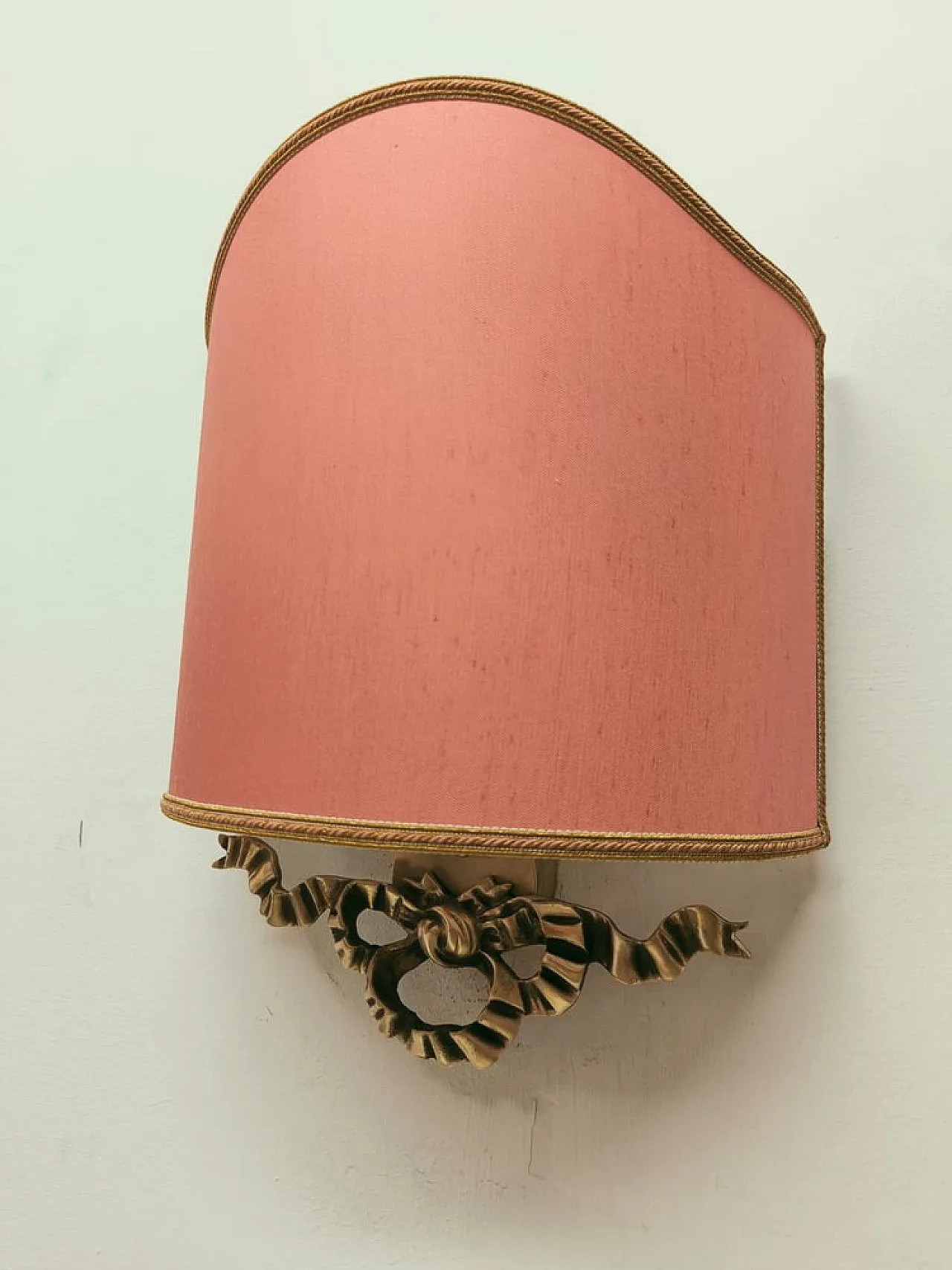 Fabric fan with cast bow decoration, 1950s 6