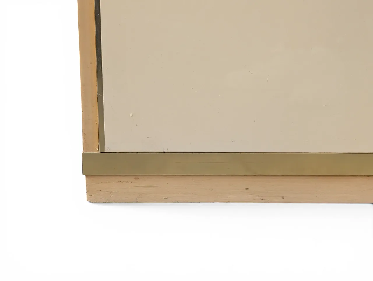 Buffet sideboard in beige and gold lacquered wood from the 70s 8