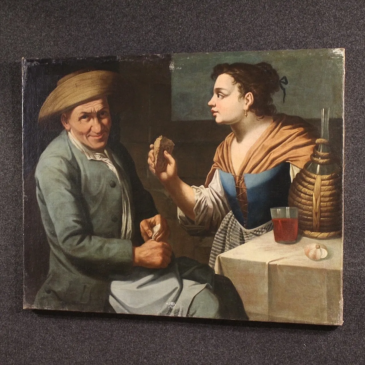 Lombard painting interior scene,  17th century 13
