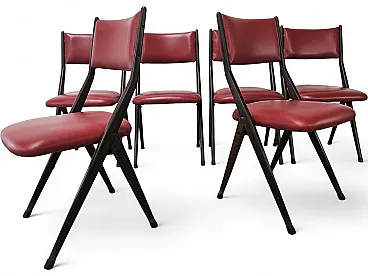 Six chairs by Gaetano and Alessandro Besana, 1960