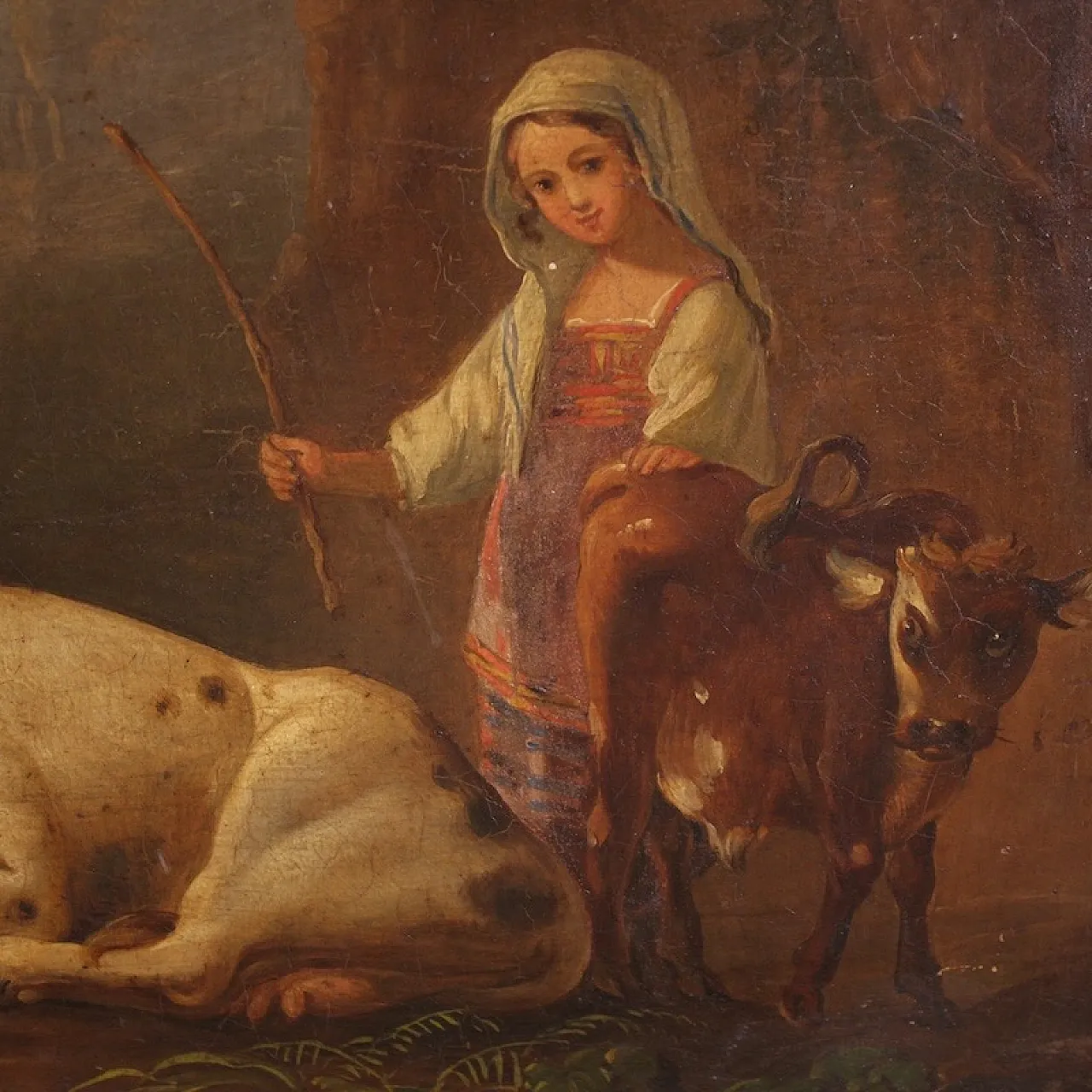 Bucolic landscape painting, 19th century 4