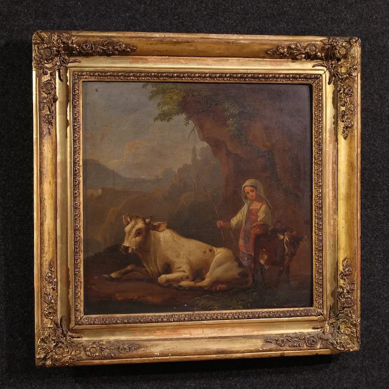 Bucolic landscape painting, 19th century 14