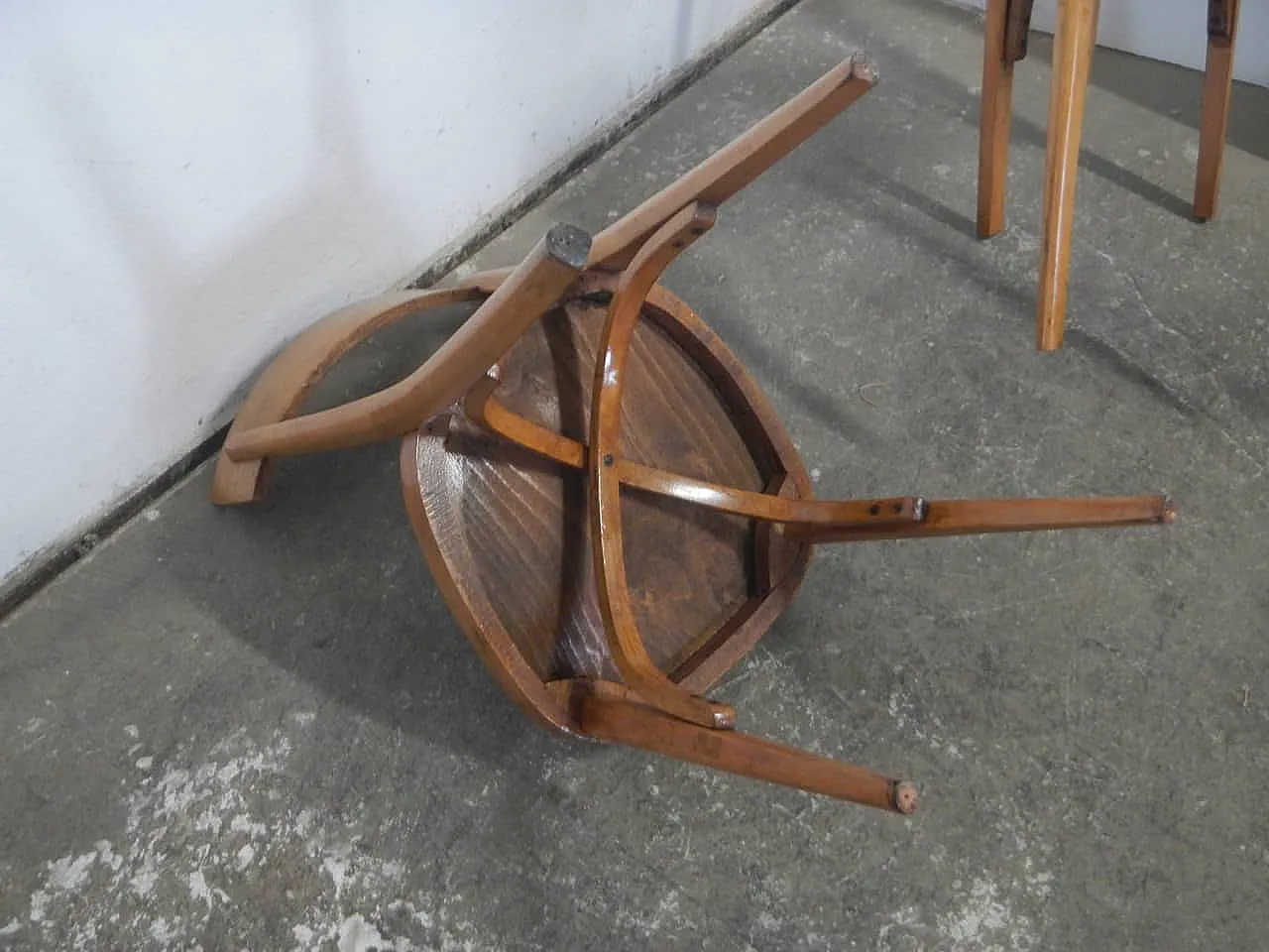 Sedie da bistrot in faggio set di 6 1970 12