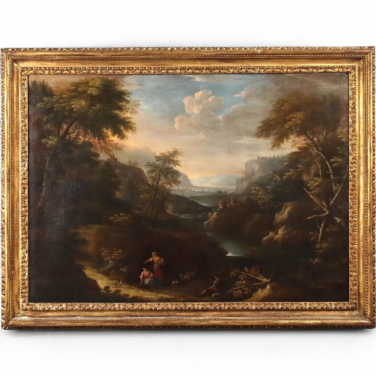 Dipinto con Paesaggio e Figure, '700 11