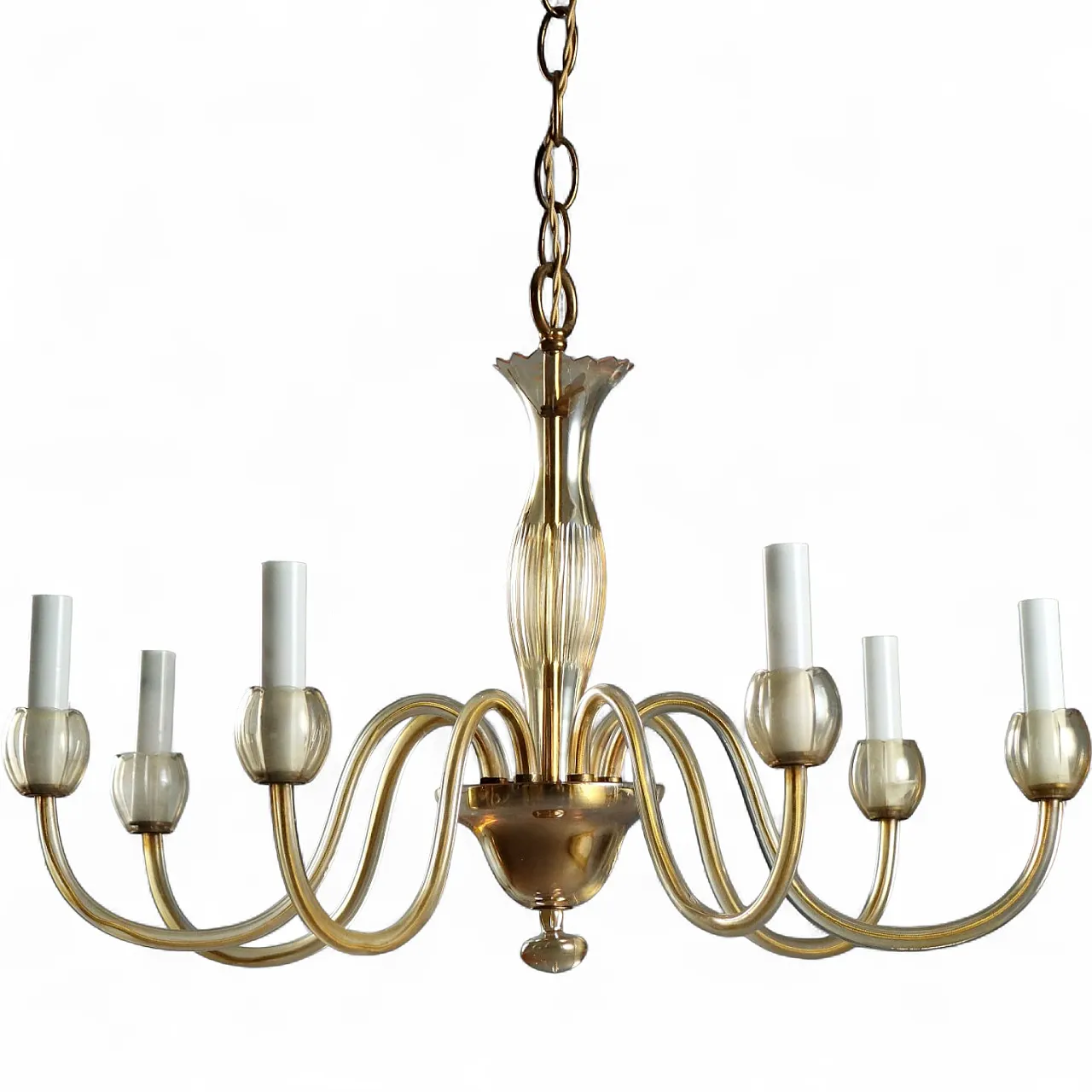 Lampadario in vetro soffiato Veneziano, '900 9