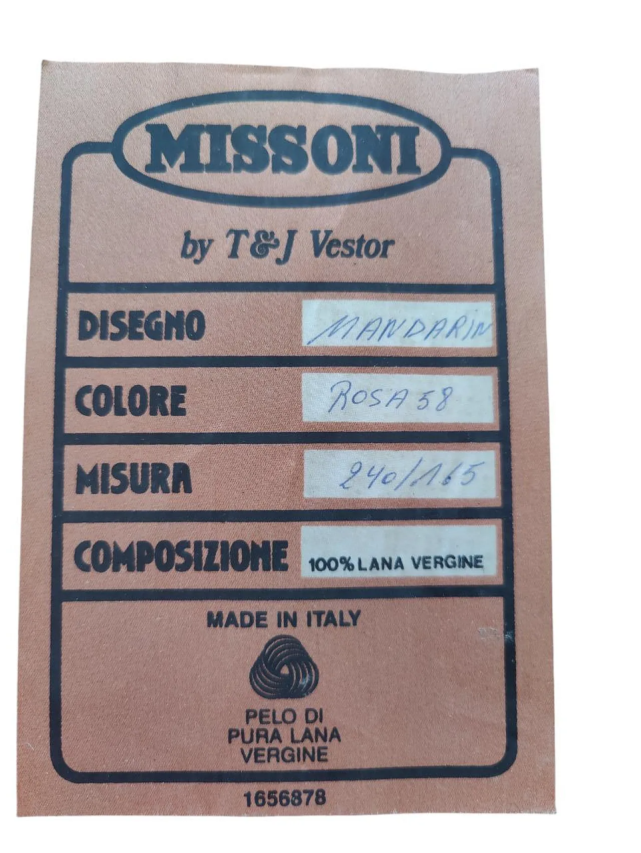 Tappeto Mandarin di Ottavio Missoni per T&J Vestor, anni '80 13