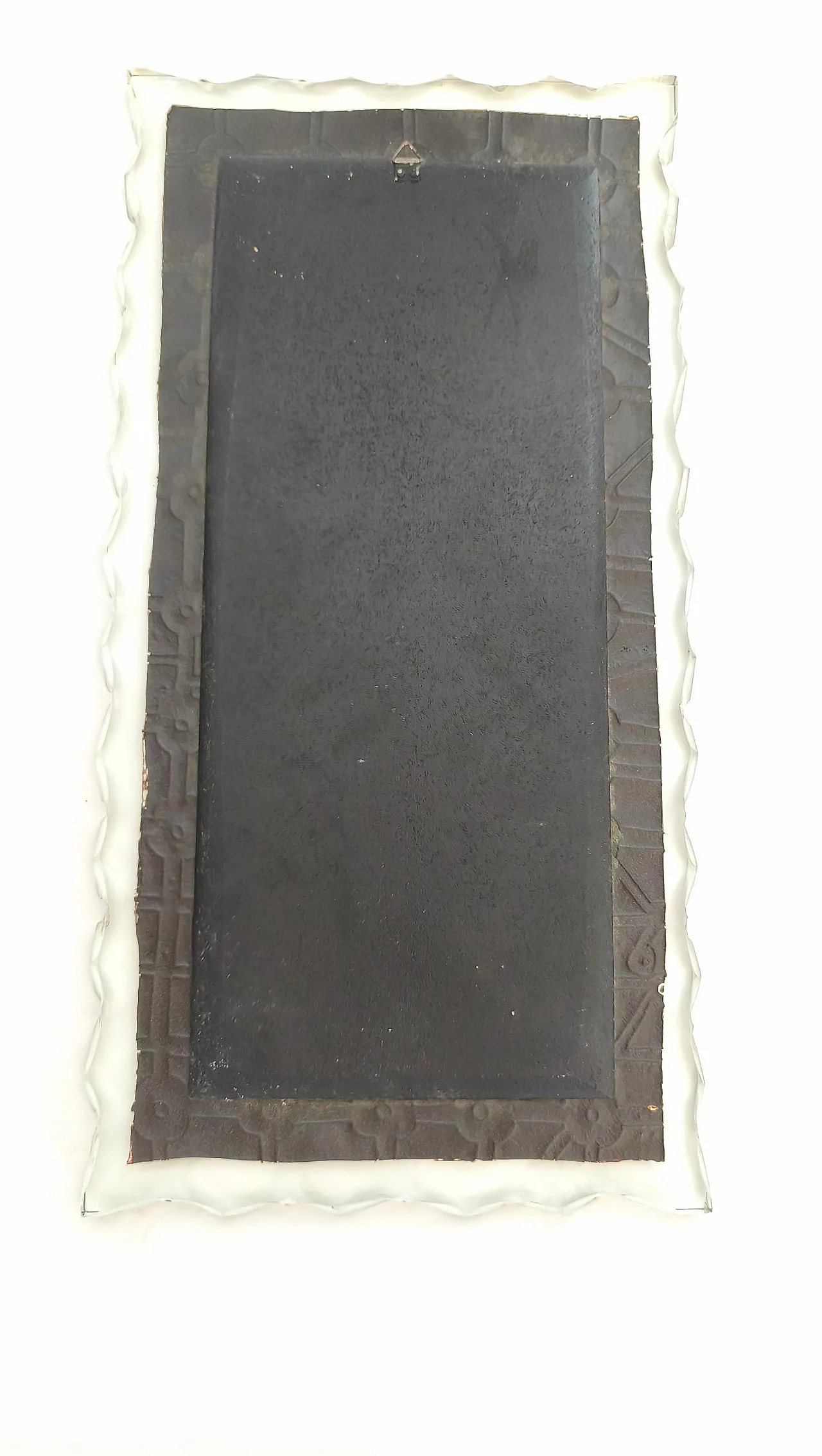 Sacred image hammered glass panel in the style of Fontana Arte, 1970s 4