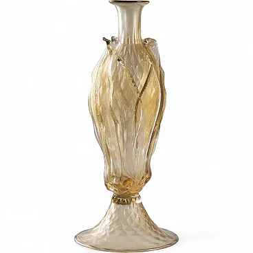 Vaso in vetro di Murano con inclusioni in foglia oro, '900