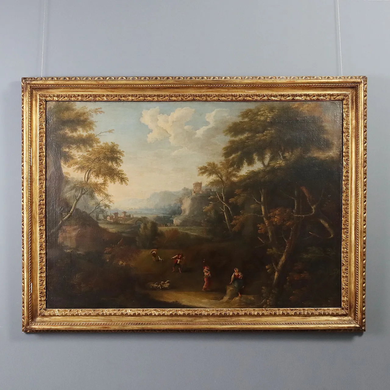 Dipinto con Paesaggio e Figure, '700 1