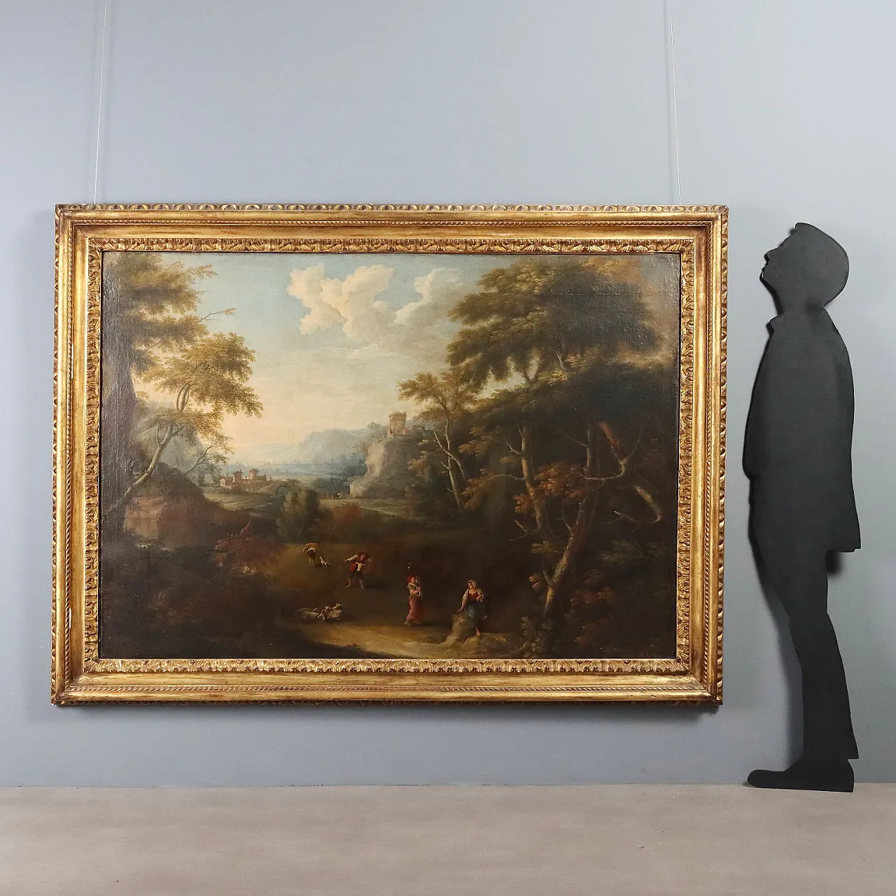 Dipinto con Paesaggio e Figure, '700 2