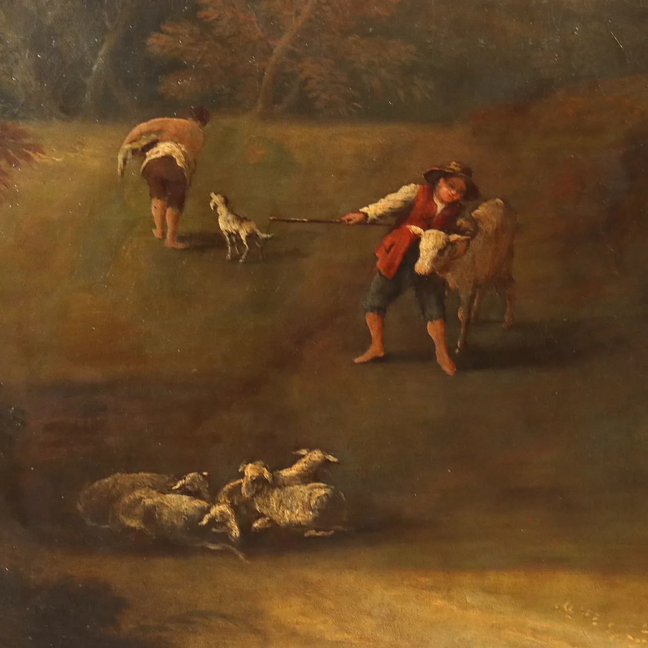 Dipinto con Paesaggio e Figure, '700 4
