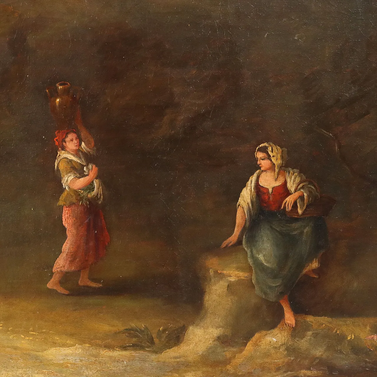 Dipinto con Paesaggio e Figure, '700 5