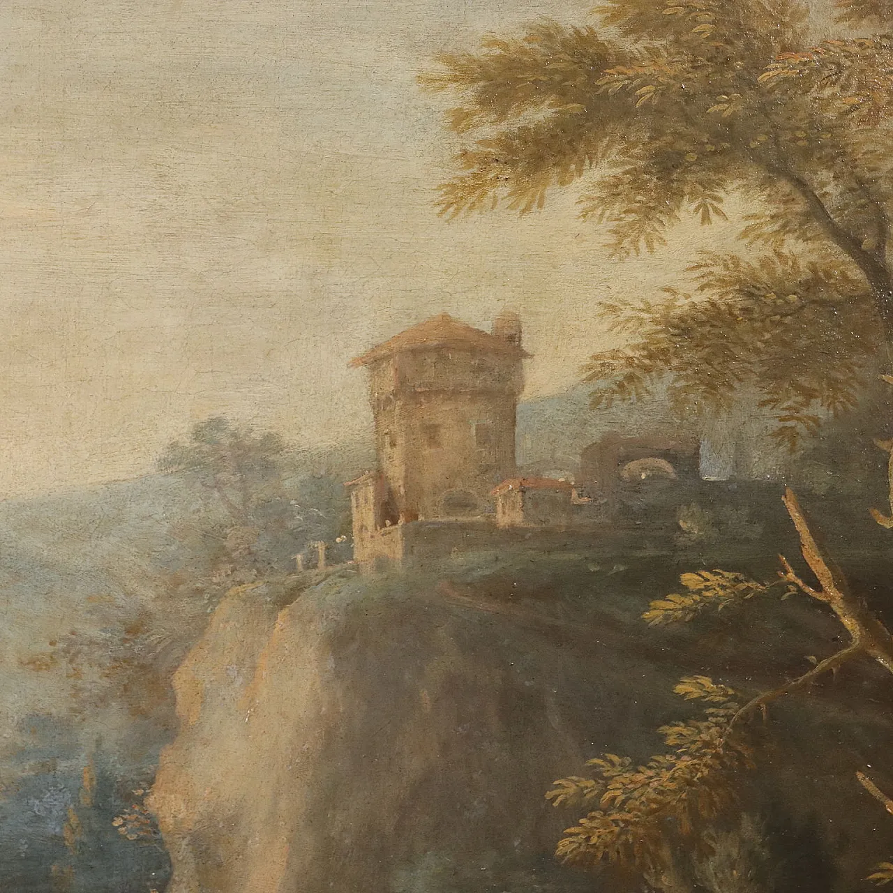 Dipinto con Paesaggio e Figure, '700 7