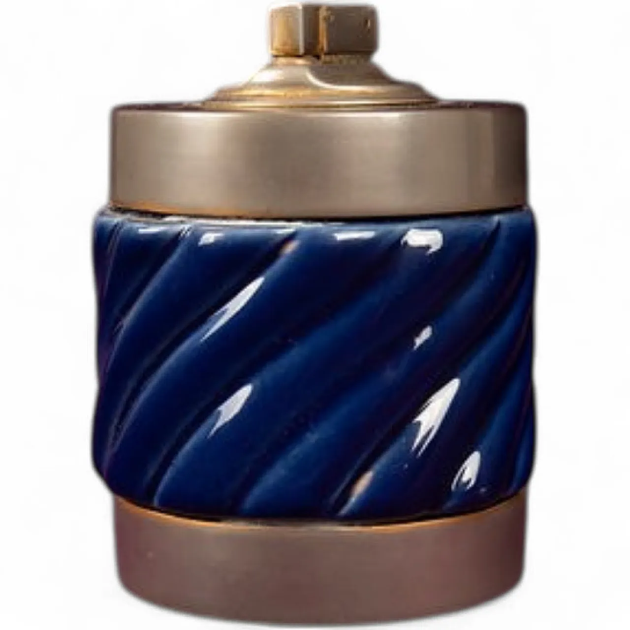 Accendino da tavolo in ceramica e metallo di Tommaso Barbi, anni '70 11