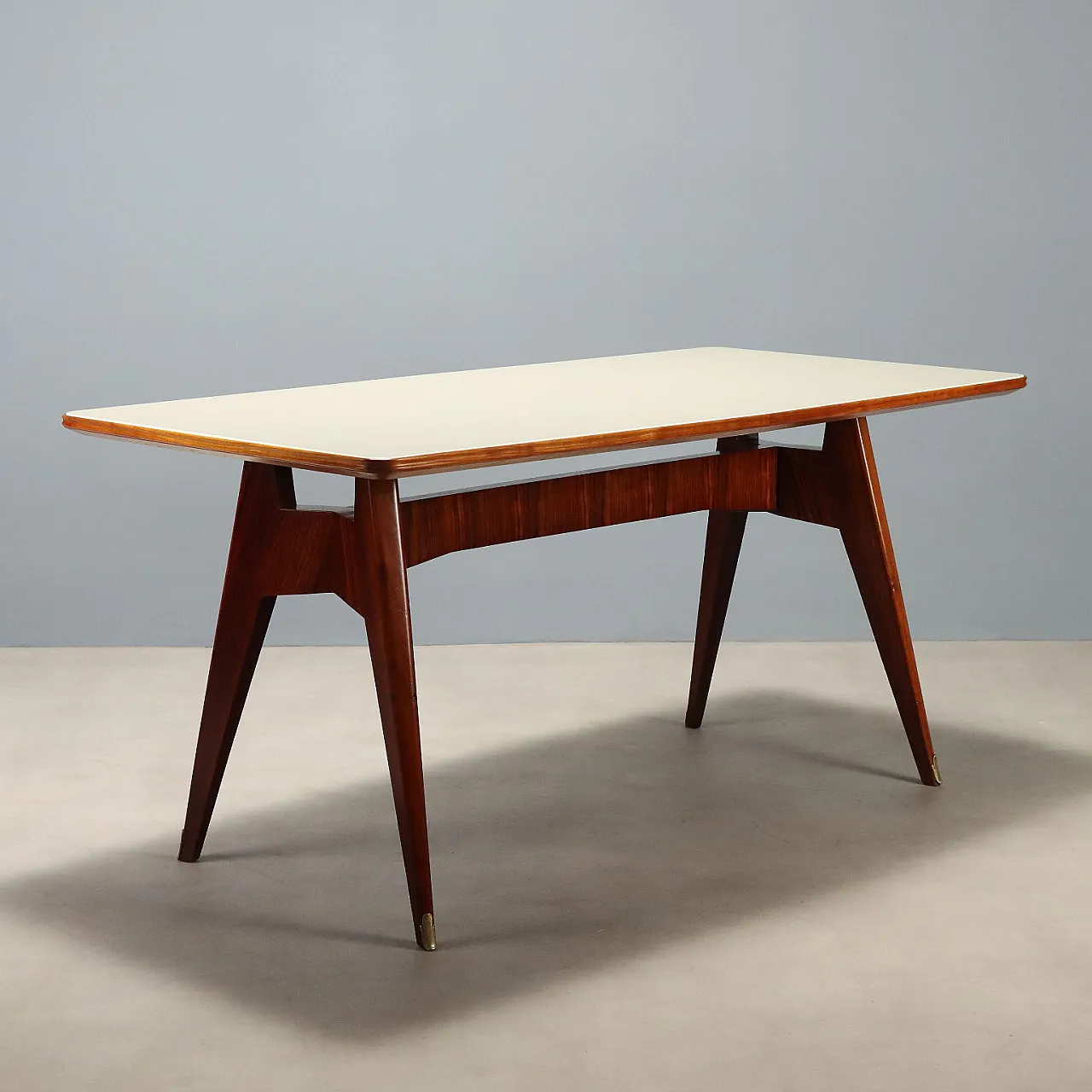 Table with retro-treated glass top, 1950s 1