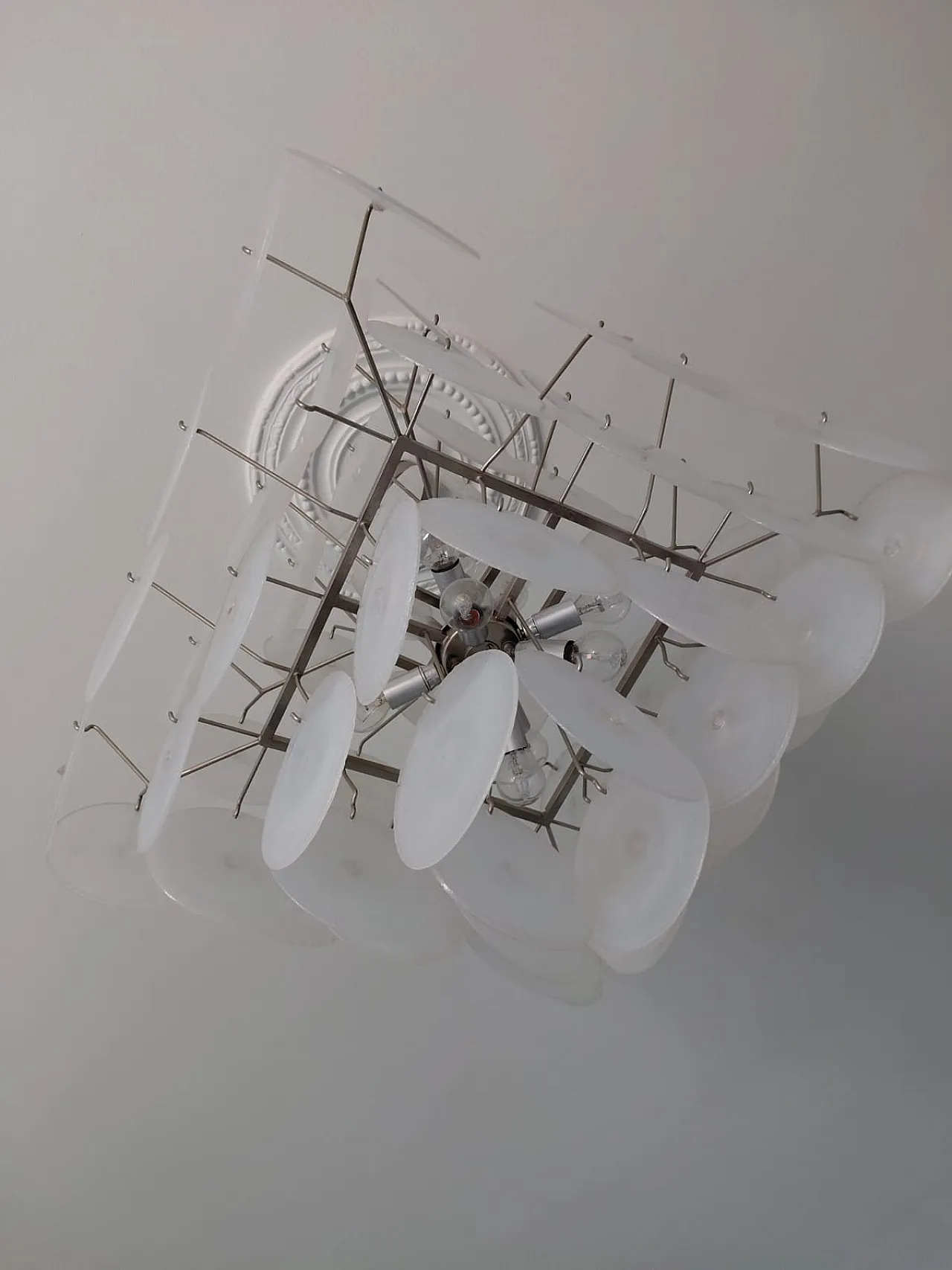 Chandelier by Carlo Nason Mazzega  for Vistosi, 1960s 2