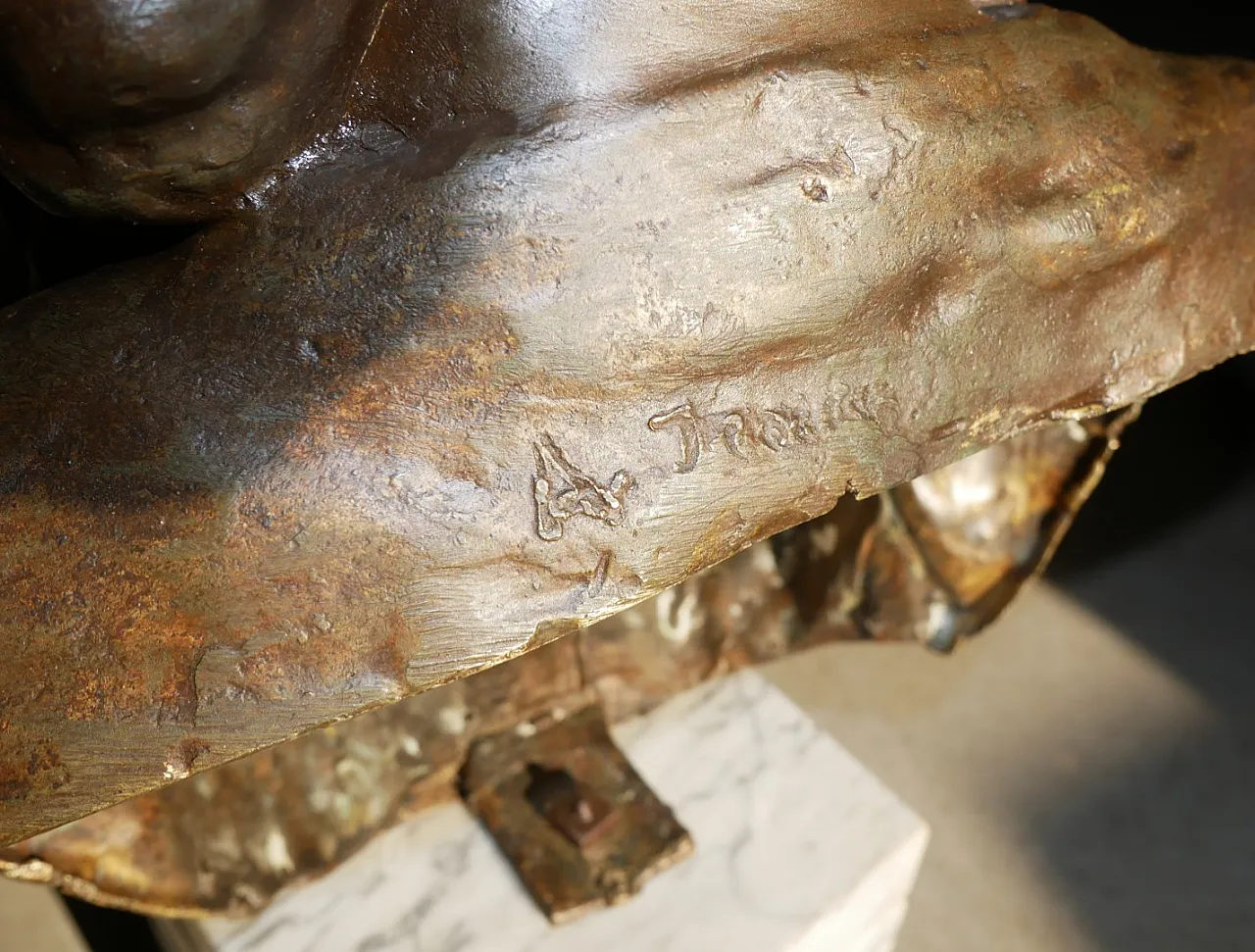 Maternity Bronze signed, early 20th century 4