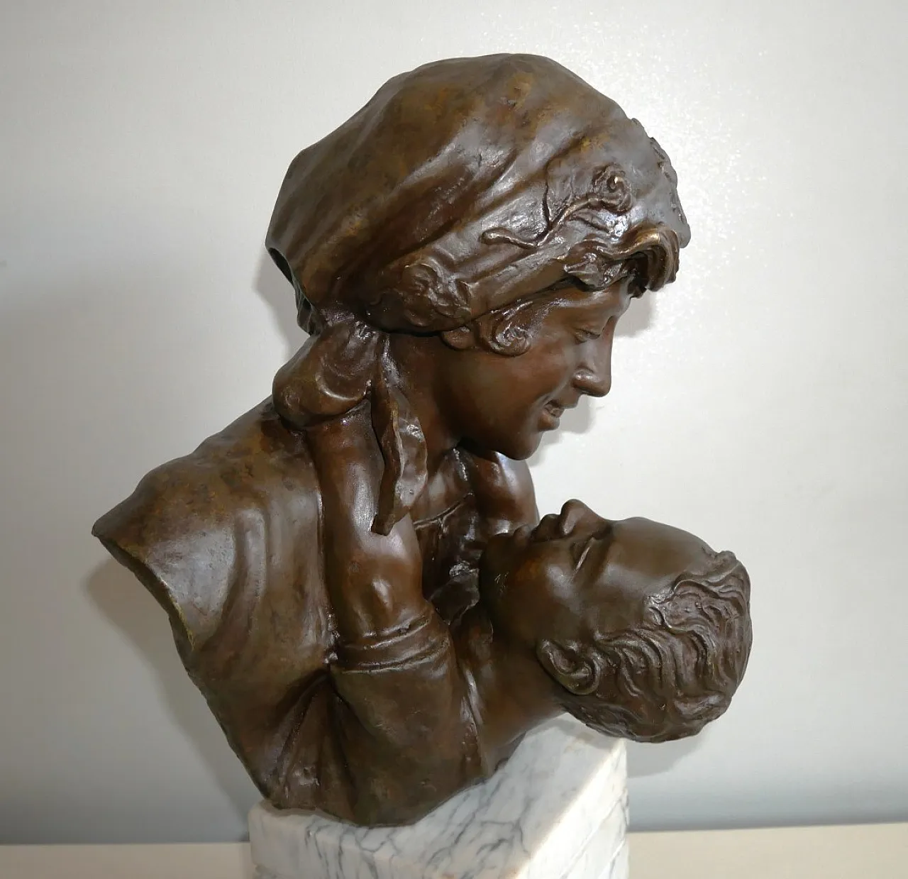 Maternity Bronze signed, early 20th century 8