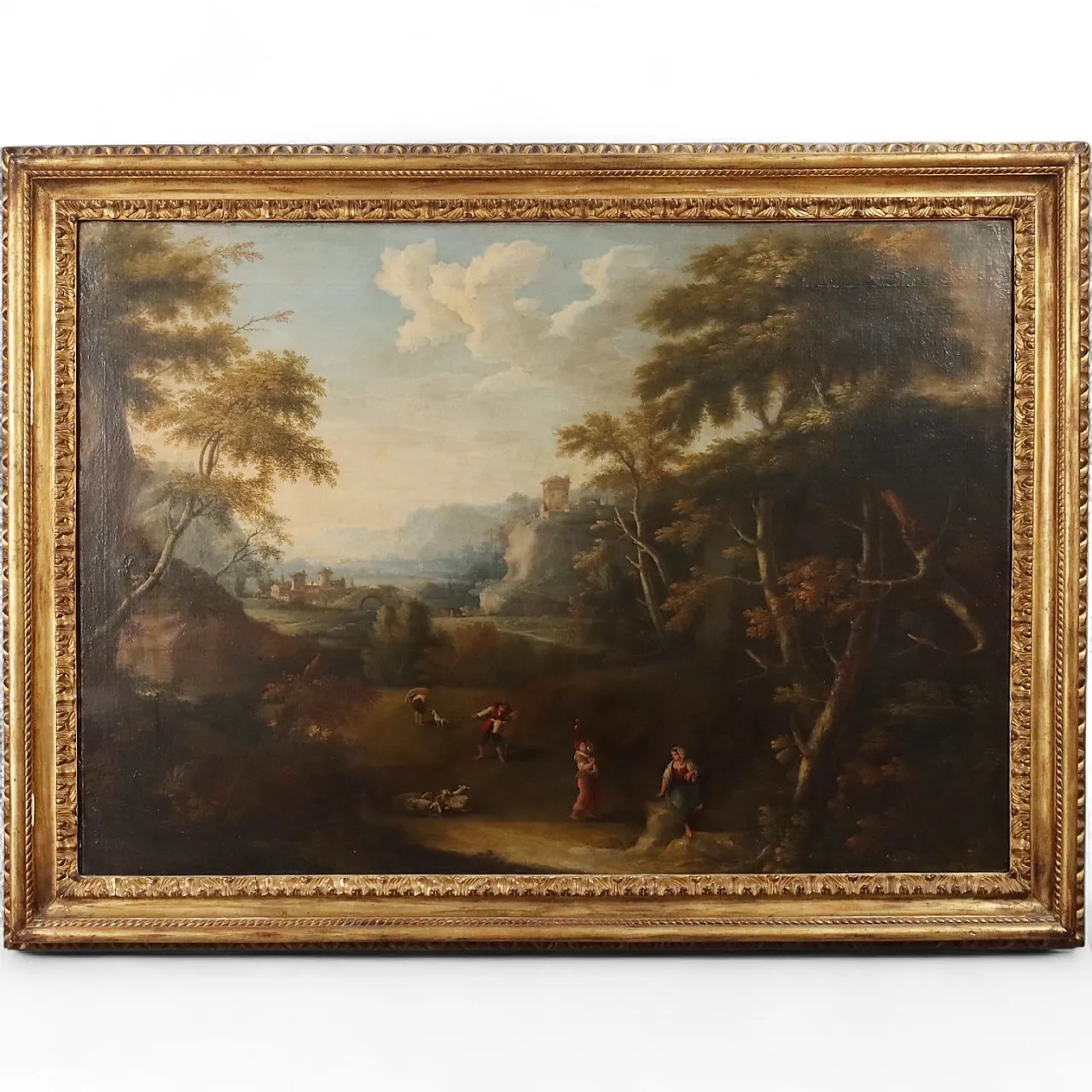 Dipinto con Paesaggio e Figure, '700 11