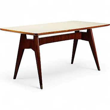 Table with retro-treated glass top, 1950s