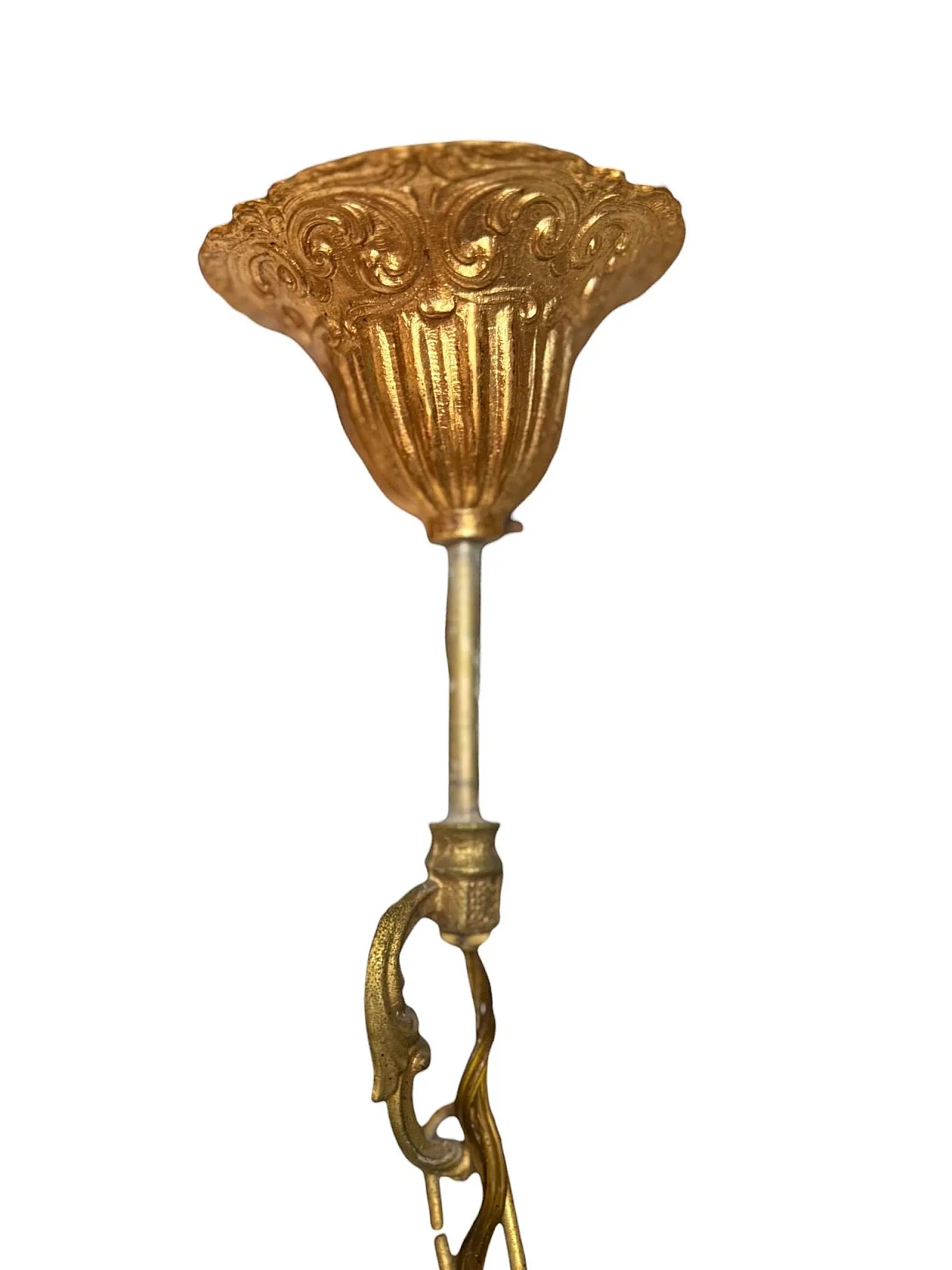 20-light chandelier in gilded brass, 1970s 9