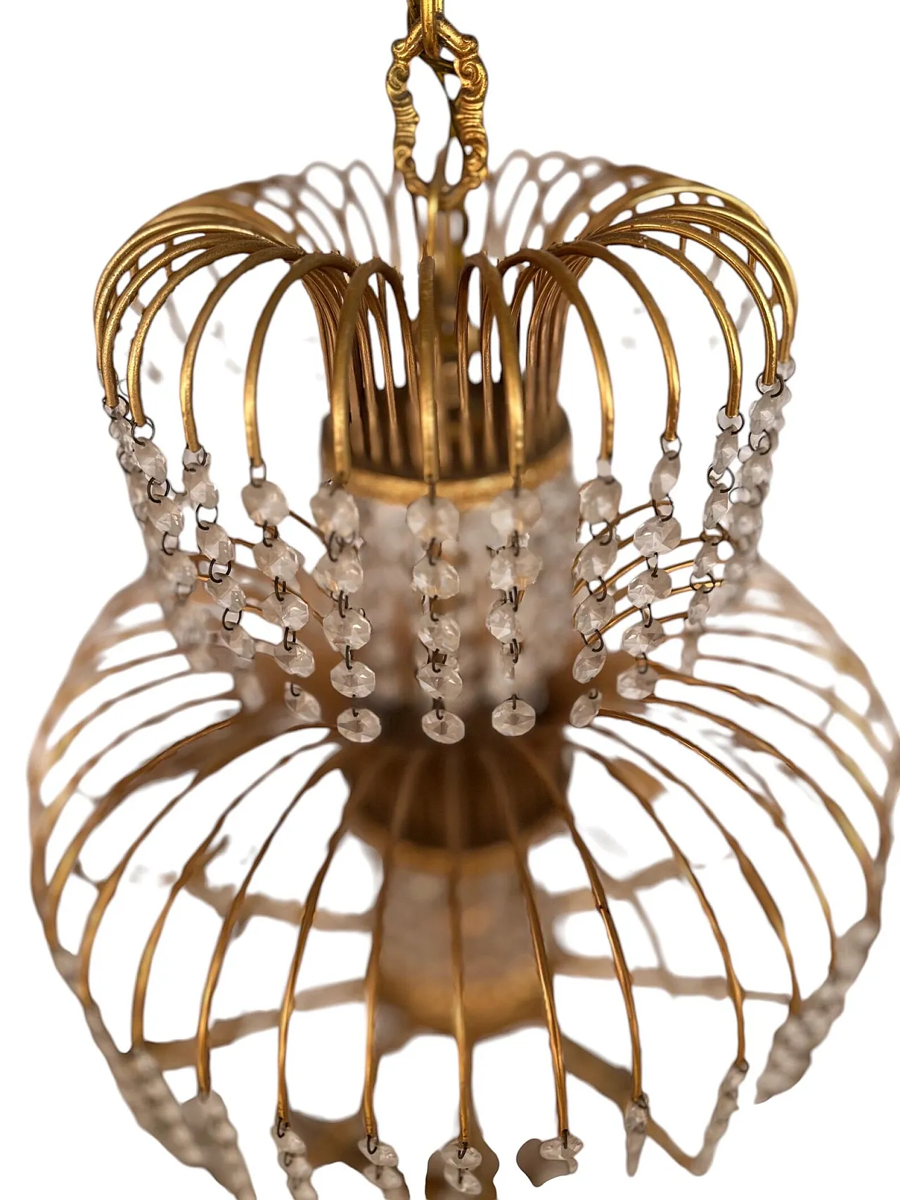 20-light chandelier in gilded brass, 1970s 11
