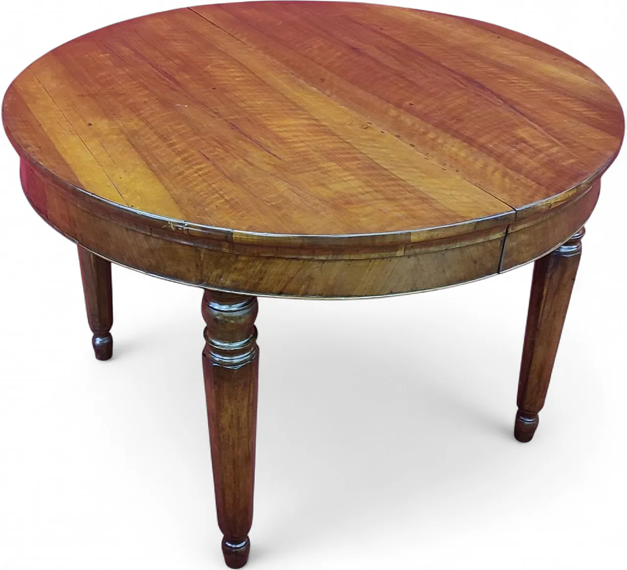 Extendable round walnut table, '800 10