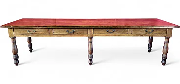 Empire long table in walnut, 19th century